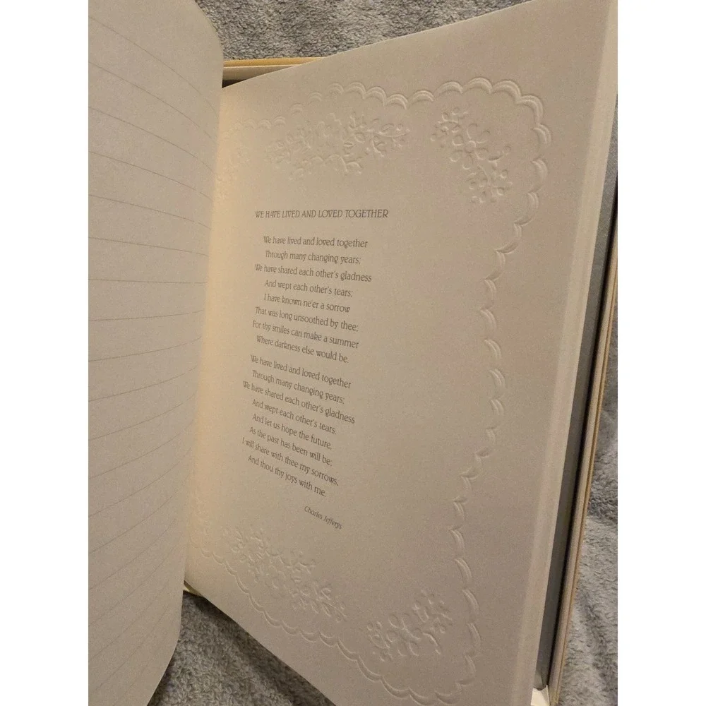 C.R. Gibson Our 25th Wedding Anniversary Keepsake Book Memories Silver With Box